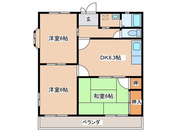 パレス富士湘南の物件間取画像